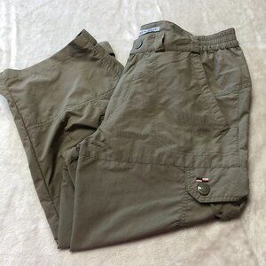 Oaks Valley Lightweight Khaki Cargo Capri Pants Size Large
